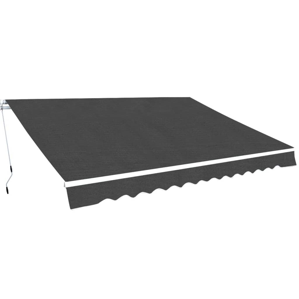 Markiza zwijana ręcznie vidaXL, 350 cm, antracytowa