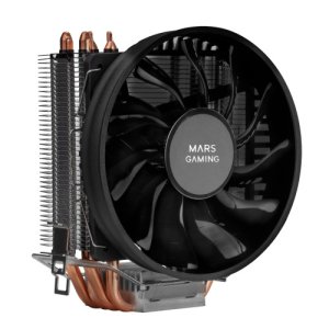 MarsGaming MCPUBK, radiator procesora, 4 rurki cieplne HCT, 160 W TDP, wyjątkowo cichy wentylator PWM 11 cm, czarny - mars gaming