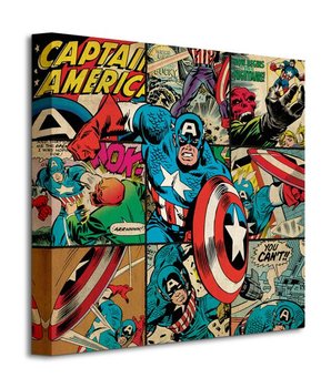 Marvel Captain America Squares - obraz na płótnie - Pyramid Posters