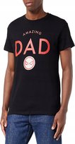 MARVEL CZARNY T SHIRT MĘSKI Z CZERWONYM NADRUKIEM SPIDERMAN S 6FA Marvel