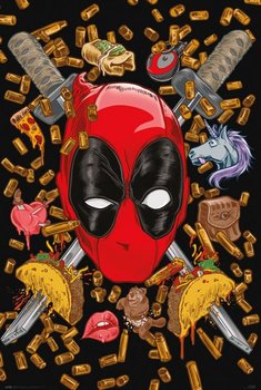 Marvel Deadpool Bullets And Chimichangas - Plakat - Grupo Erik