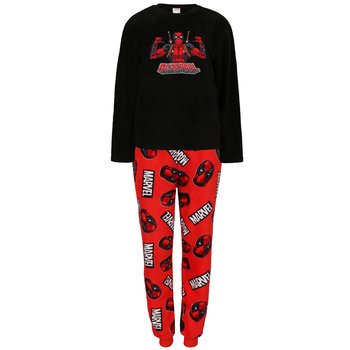 Marvel DEADPOOL Czarno-czerwona piżama męska z długimi spodniami XS - Marvel