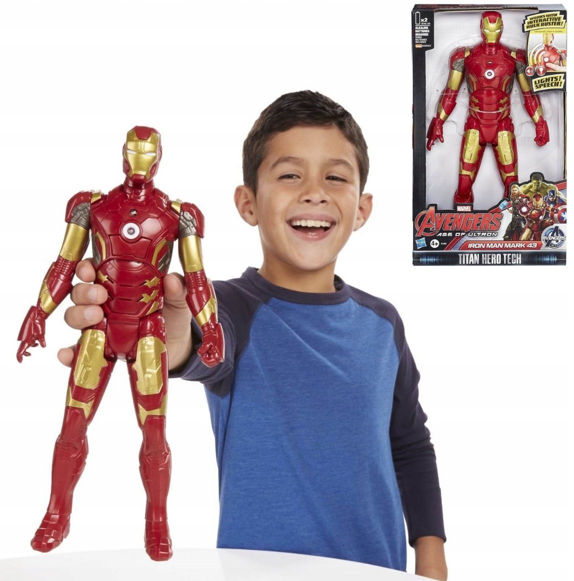 HASBRO IRON MAN DUŻA RUCHOMA FIGURKA Z DŹWIĘKIEM NA LICENCJI MARVEL