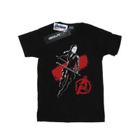 Marvel Męska Koszulka Avengers Endgame Mono Black Widow (L / Czarny) Marvel