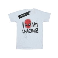 Marvel Męska Koszulka Spider-Man I Amazing (L / Ciepły Biały) Marvel