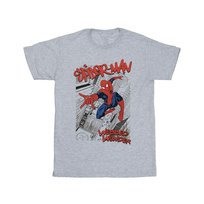 Marvel Męska Koszulka Spider-Man Sketch City (S (52-55 Cm) / Jasnoszary) Marvel