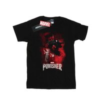 Marvel Męska Koszulka The Punisher TV Series Red Smoke T-Shirt (S (52-55 Cm) / Czarny) Marvel