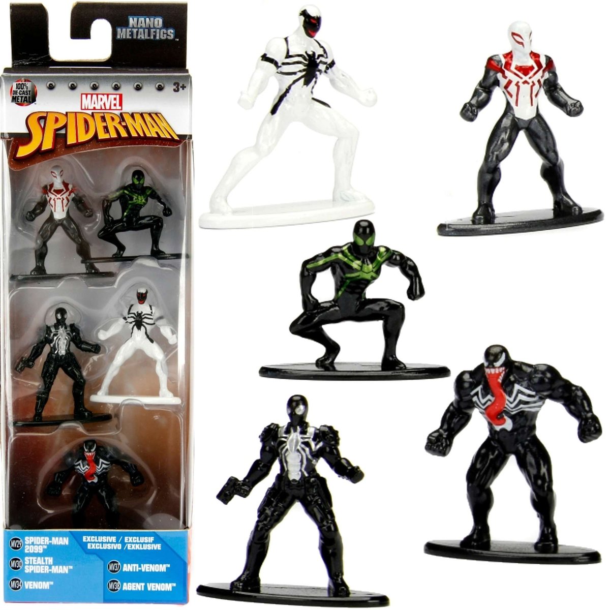 Zdjęcia - Figurka / zabawka transformująca Jada Marvel Spiderman zestaw nano metalfigs 5 metalowych figurek 