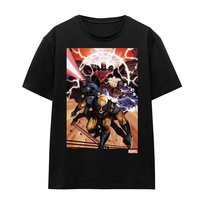 Marvel T-Shirt Unisex Dla Dorosłych X-Men Team Attack (L / Czarny) Marvel