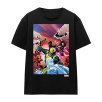 Marvel T-Shirt Unisex Dla Dorosłych X-Men Team Defend (M / Czarny) Marvel