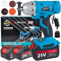 Marzyna Do Polerowania Elektryczna Bezprzewodowa Wkrętarka 2W1 + 2Xaku