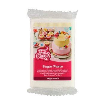 Masa cukrowa, fondant BIAŁY - Bright White FunCakes, 250 g - Fun Cakes