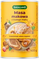 Masa makowa biała o smaku marcepanowym Bakalland