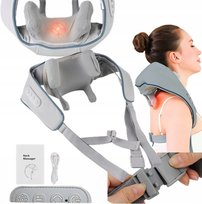 MASAŻER SHIATSU DO SZYI KARKU PLECÓW STÓP CIAŁA GRZEJĄCY PAS MASUJĄCY MOMIX