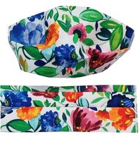 Maseczka Maska Ochronna Na Twarz Dla Dzieci Biała Listki Zielone Kwiaty Wielokolorowe Liście 2530