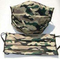 Maseczka Maska Ochronna Na Twarz Zielona Brązowa Moro