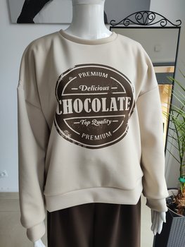 Masełkowa bluza chocolate - beżowy One size - Inna marka