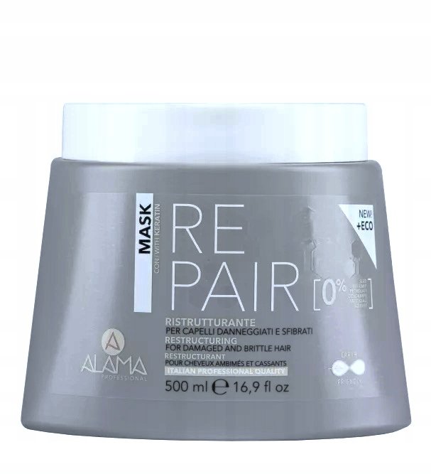 Empik Maska do włosów regenerująca z keratyną ALAMA REPAIR 500ml - Odbudowująca