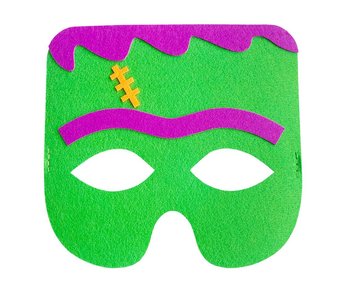 Maska Filcowa Zielony Potwór, 18X17 Cm - GoDan