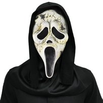 Maska Ghostface Lateksowa z Kapturem Przebranie Halloween Krzyk Cosplay