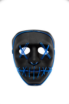 Maska Led Halloween, Niebieska - Bestomi