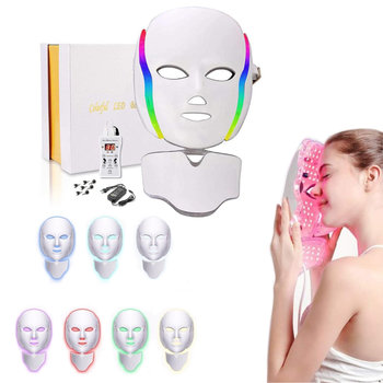 Maska Led, Terapia Fotonowa, 7 Kolorów Z Nakładką Na Szyję - FootService