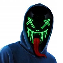 MASKA LED VENOM HALLOWEEN ŚWIECĄCA W CIEMNOŚCI COSPLAY