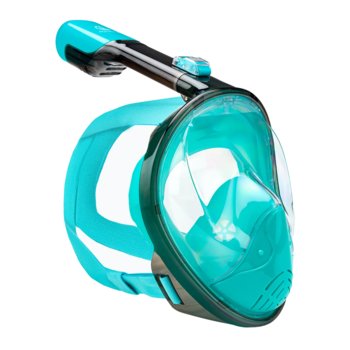 Maska pełnotwarzowa do snorkelingu AQUASTIC niebieska SMA-01SN L-XL - AQUASTIC