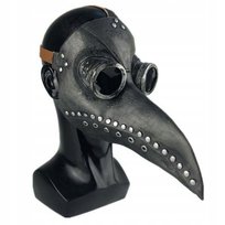 Maska Plague Doctor Dżuma Ptak Black Mask Zaraza X
