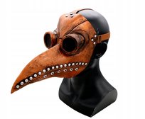 Maska Plague Doctor Dżuma Ptak Black Mask Zaraza Z