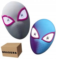 Maska SpiderMan Gwen Stacy Świecące Oczy Led COSPLAY Dla DZIECI i DOROSŁYCH BRADERS