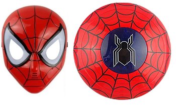 Maska Świecąca Led Tarcza Spiderman Zestaw - Hopki