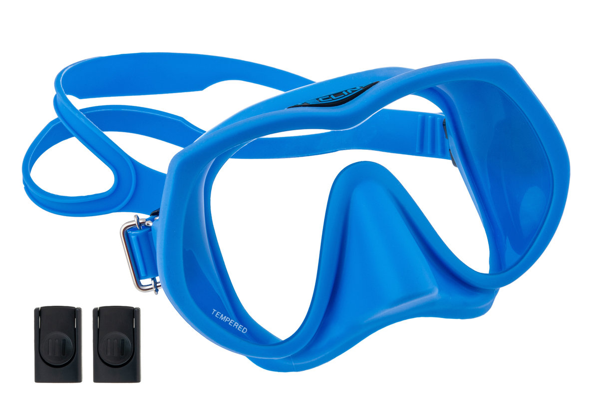 Zdjęcia - Maska do pływania Maska Tecline Frameless Super View, Niebieska