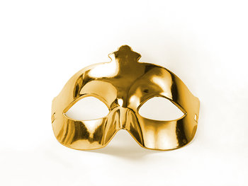 Maska, złota, rozmiar uniwersalny - PartyDeco