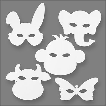 Maski papierowe, Zwierzęce, 16 sztuk - Creativ Company