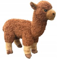 Maskotka Alpaka Lama Brązowa DUBI - 28cm Dubi