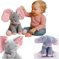 MASKOTKA grająca SŁONIK ŚPIEWAJĄCY RUSZA USZAMI RÓŻOWY