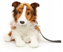 Maskotka Piesek Owczarek Szkocki Lassie ze smyczą - 25cm Uni-Toys