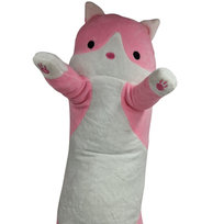 Maskotka Pluszak Kotek Różowo Biały Pluszowy 90 CM