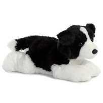 Maskotka pluszowa piesek border collie leżący, 30 cm, Aurora Aurora