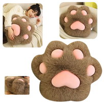 Maskotka Poduszka Kocia Łapka Kota Beżowa 50Cm Na Dzień Dziecka