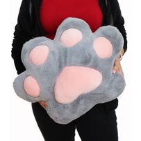 Maskotka Poduszka Kocia Łapka Kota Szara 50Cm Na Dzień Dziecka