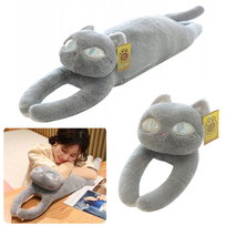 MASKOTKA PRZYTULANKA KOT KOTEK DŁUGI SZARY 70 CM