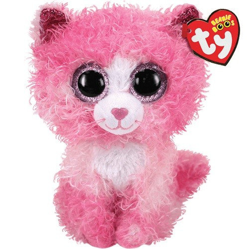 Фото - М'яка іграшка Meteor Maskotka TY Kot różowy z kręconymi włosami Reagan 24 cm 