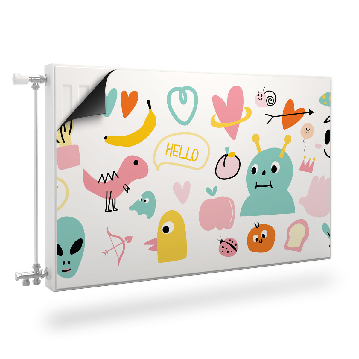 Maskownica Magnetyczna Grzejnika Komiksowe Postacie 110cm X 60cm