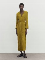 MASSIMO DUTTI ZIELONA SUKIENKA MIDI PLISOWANA L 1FTA Massimo Dutti