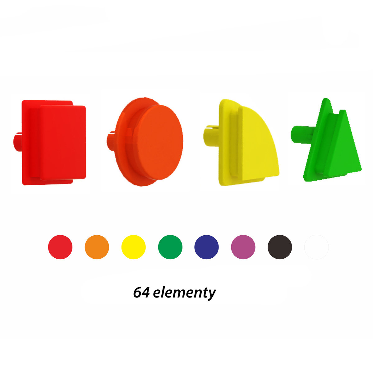 Masterkidz, zestaw kołeczków do tablic Stem Figury Geometryczne