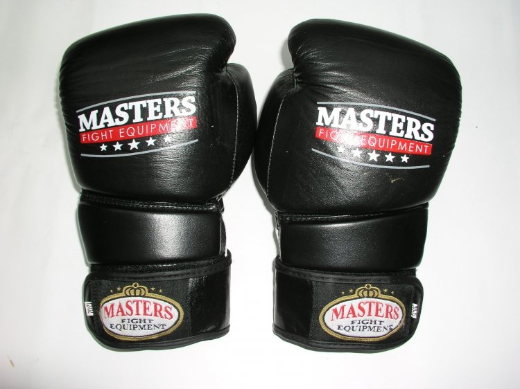 Zdjęcia - Rękawice do sportów walki Masters, Rękawice bokserskie, RBT-E czarno-białe, 14 oz