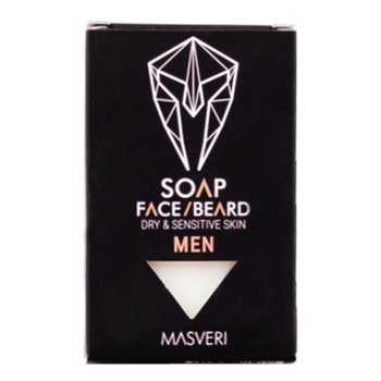 Masveri, mydło do twarzy i brody dla skóry suchej i wrażliwej, 100 g - Masveri