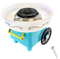 Maszyna do waty cukrowej do robienia waty + łyżeczka  niebieska  AG137C 